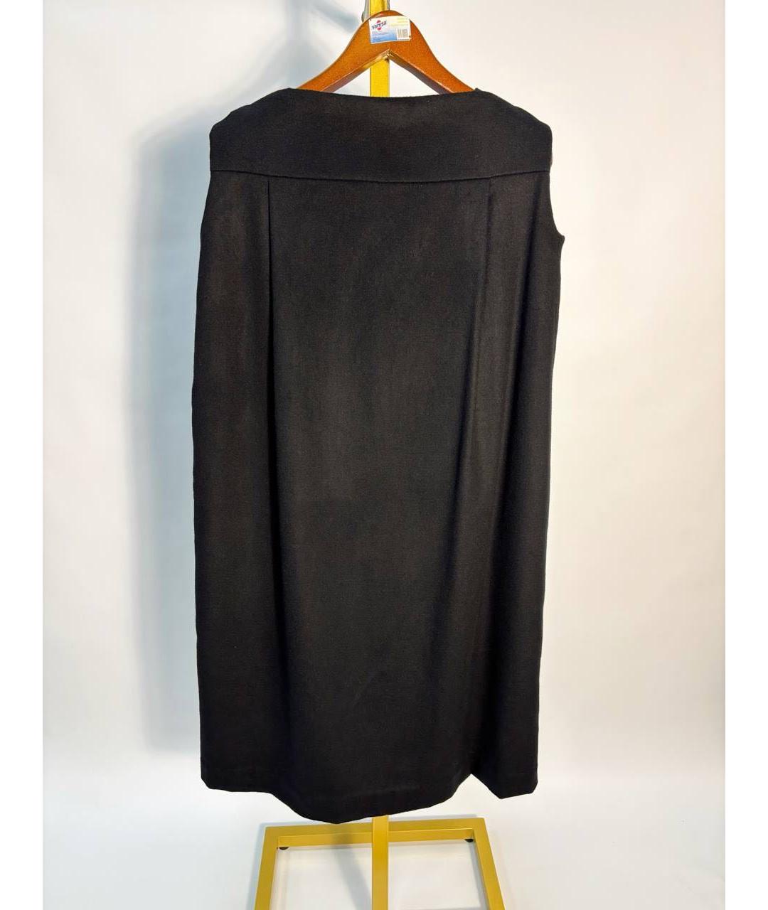 CASEY CASEY Черное шерстяное повседневное платье, фото 2