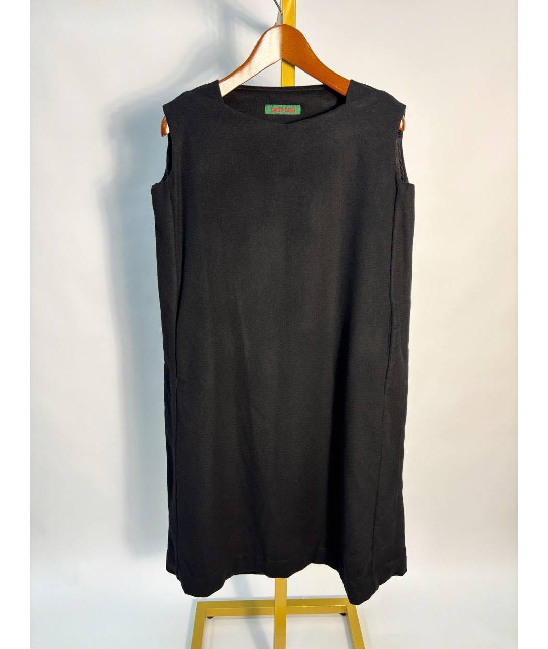 CASEY CASEY Черное шерстяное повседневное платье, фото 7