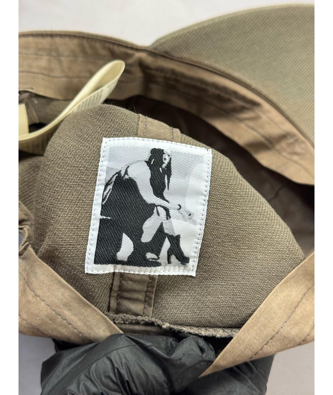 RICK OWENS DRKSHDW Бежевая хлопковая кепка/бейсболка, фото 8