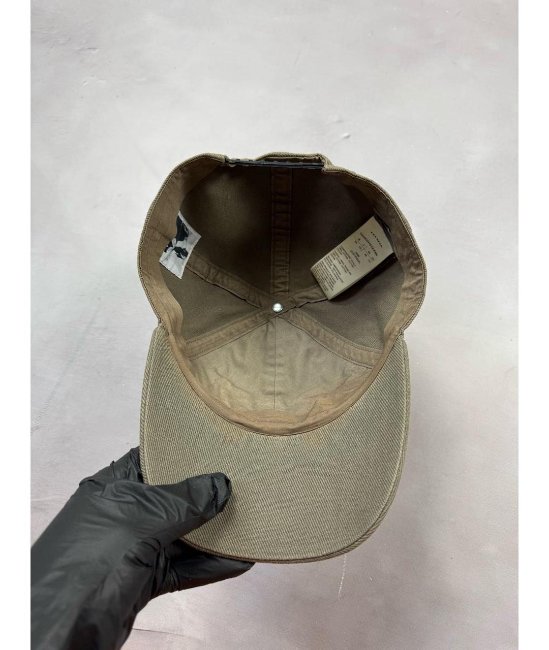 RICK OWENS DRKSHDW Бежевая хлопковая кепка/бейсболка, фото 5