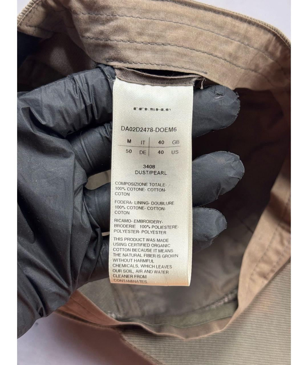 RICK OWENS DRKSHDW Бежевая хлопковая кепка/бейсболка, фото 6