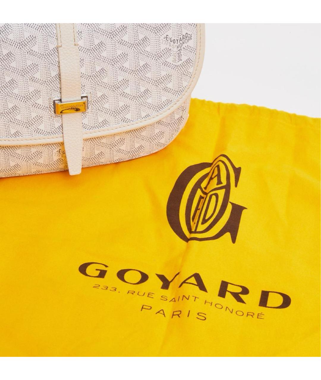 GOYARD Белая кожаная сумка через плечо, фото 6