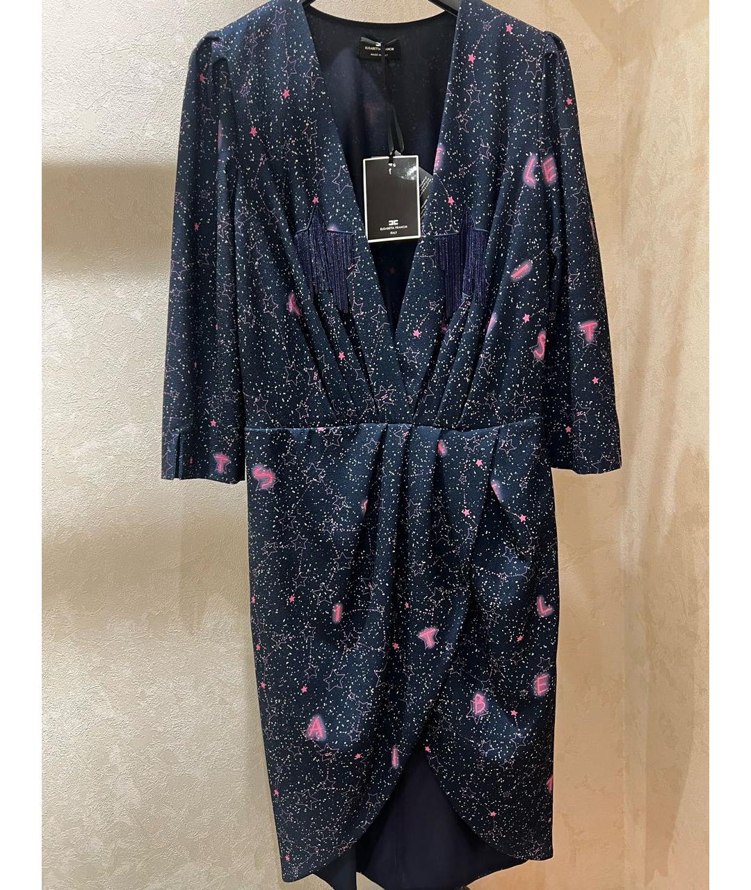 ELISABETTA FRANCHI Мульти полиамидовое коктейльное платье, фото 5