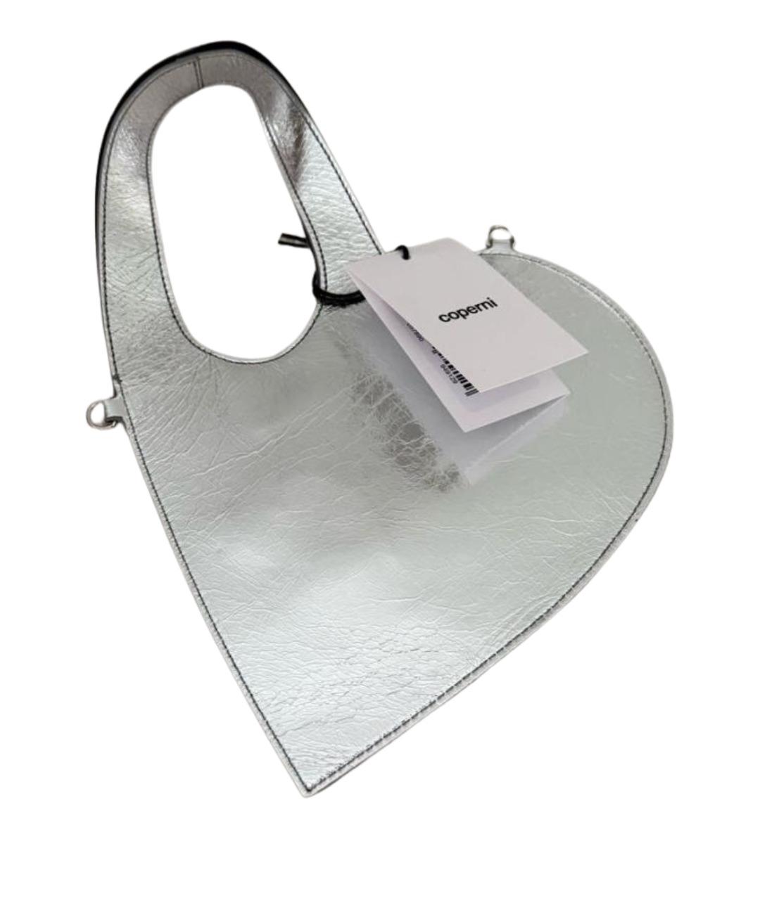 COPERNI Серебряная кожаная сумка с короткими ручками, фото 1