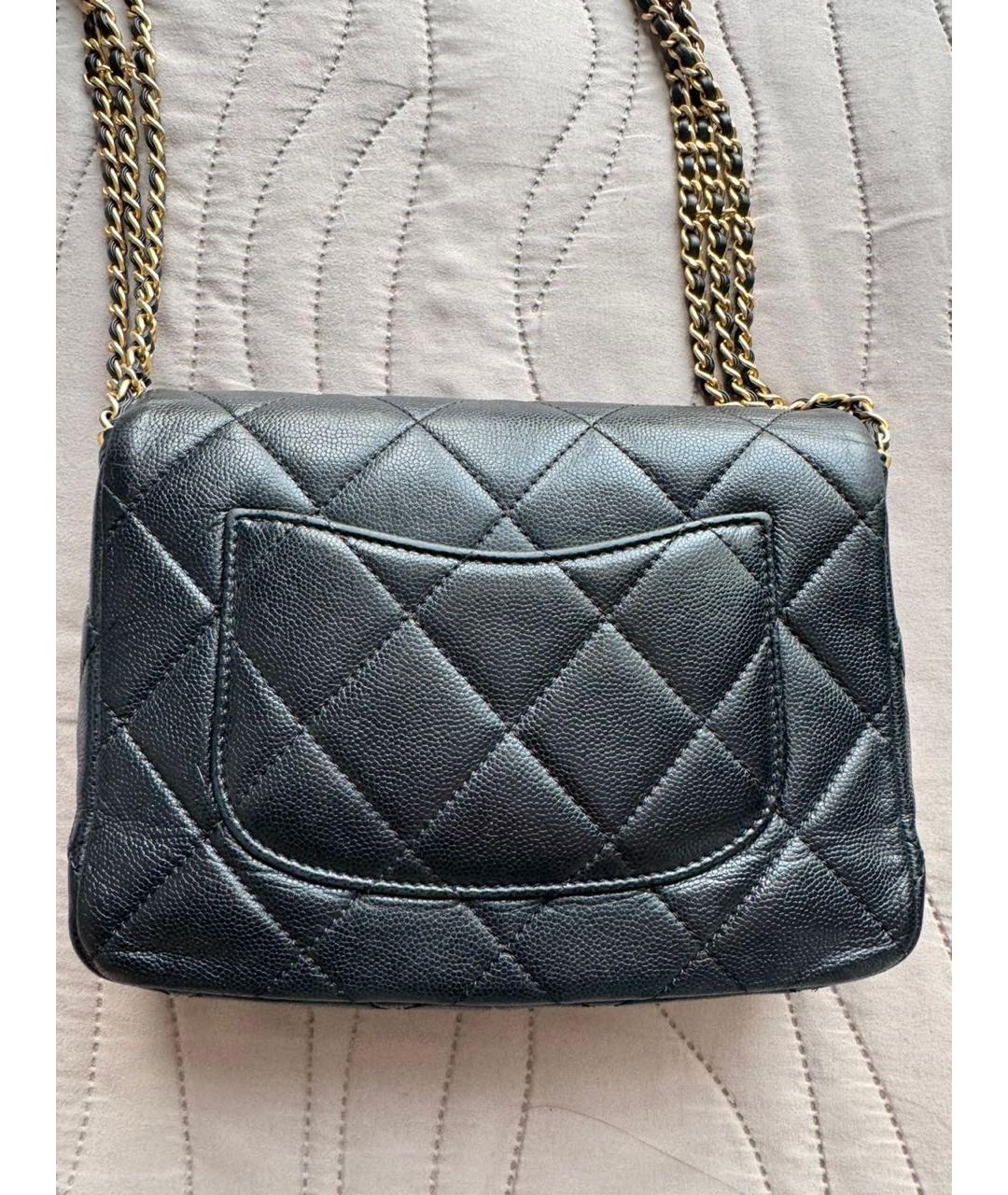 CHANEL Черная кожаная сумка через плечо, фото 4