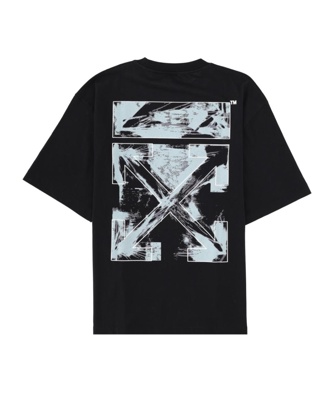 OFF-WHITE Черная хлопковая футболка, фото 2