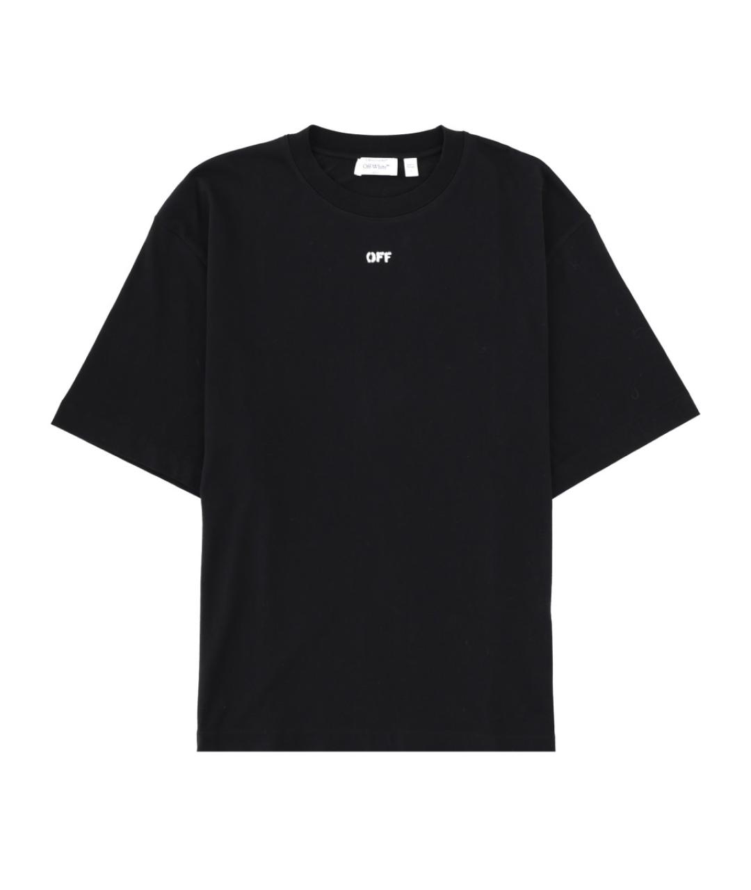 OFF-WHITE Черная хлопковая футболка, фото 1