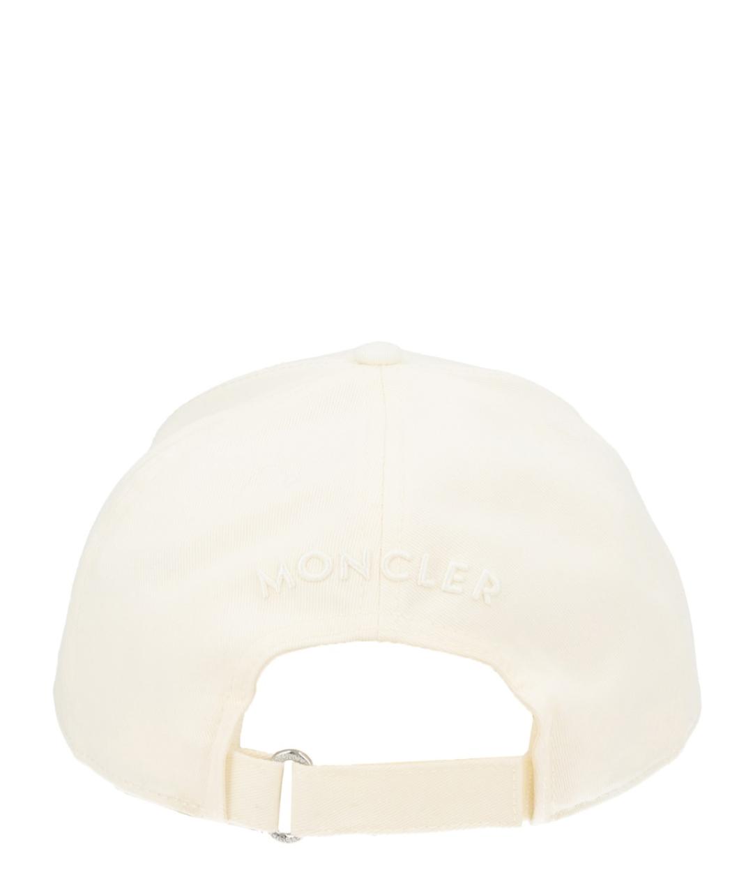 MONCLER Белая хлопковая кепка/бейсболка, фото 2