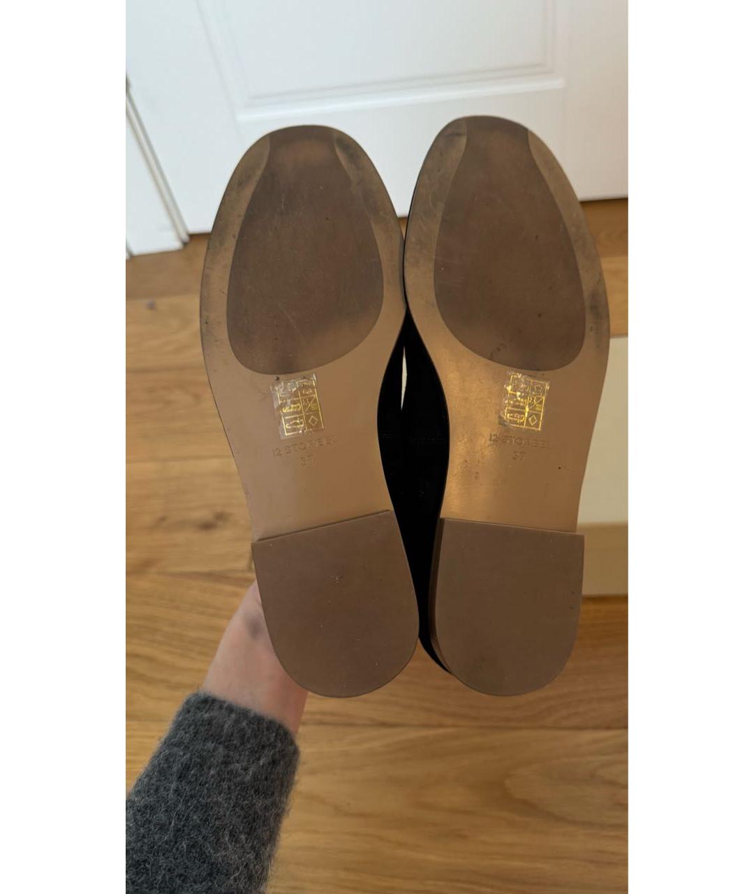 12 STOREEZ Черные замшевые лоферы, фото 4