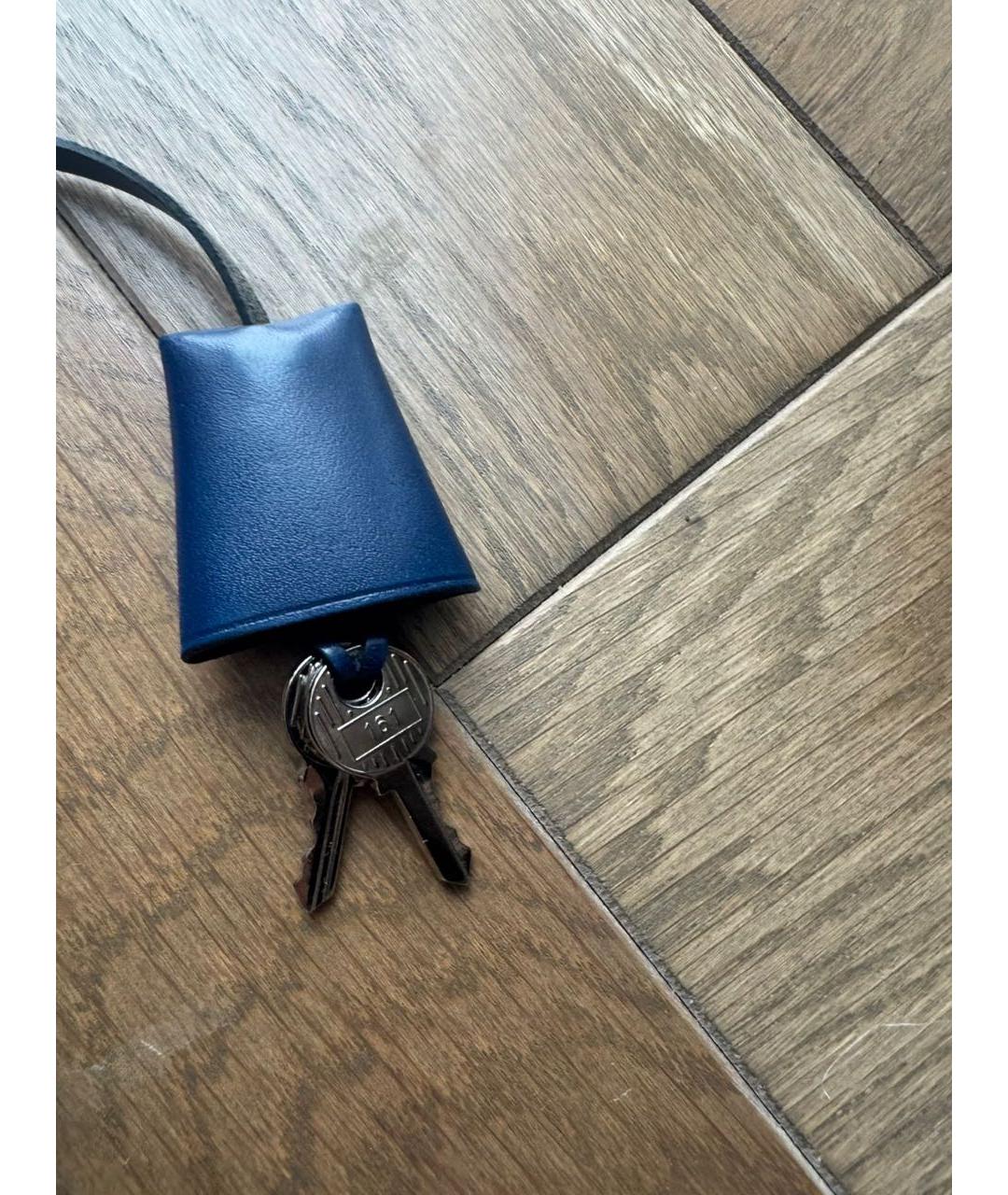 HERMES Синяя тканевая сумка через плечо, фото 4