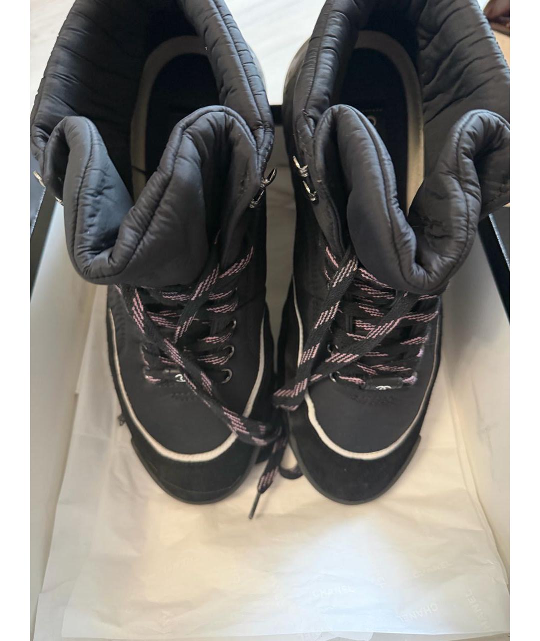 CHANEL Черные неопреновые ботинки, фото 3