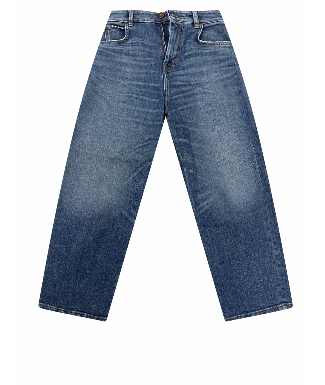 WEEKEND MAX MARA Синие хлопковые прямые джинсы, фото 1