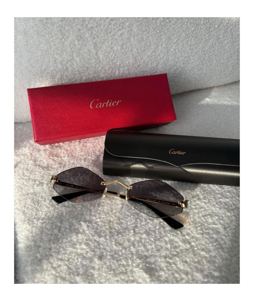 CARTIER Серые металлические солнцезащитные очки, фото 3