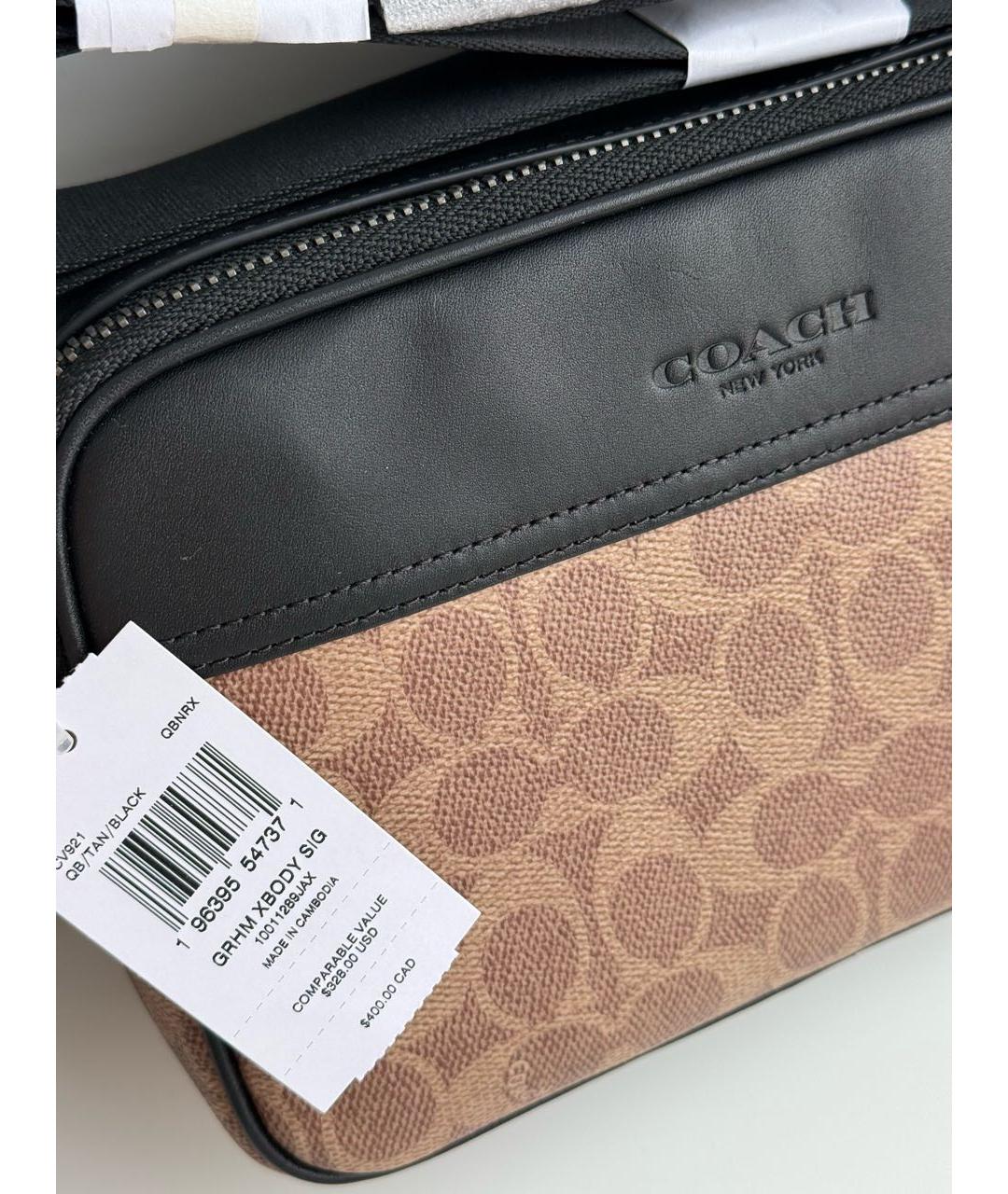 COACH Коричневая сумка на плечо, фото 8