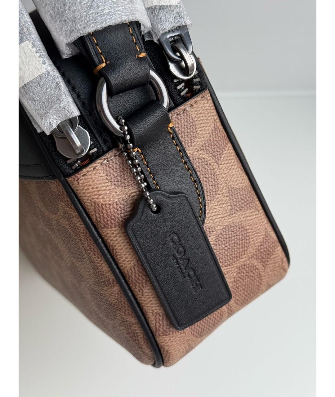 COACH Коричневая сумка на плечо, фото 5