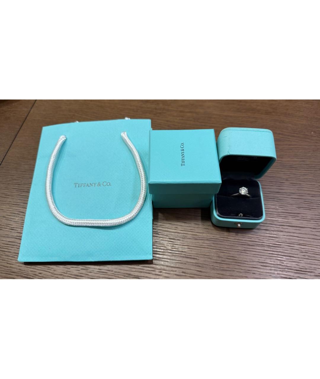 TIFFANY&CO Серебряное платиновое кольцо, фото 3