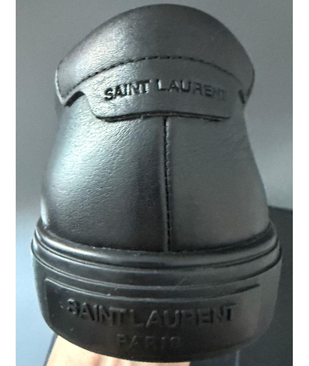 SAINT LAURENT Черные кожаные кеды, фото 5