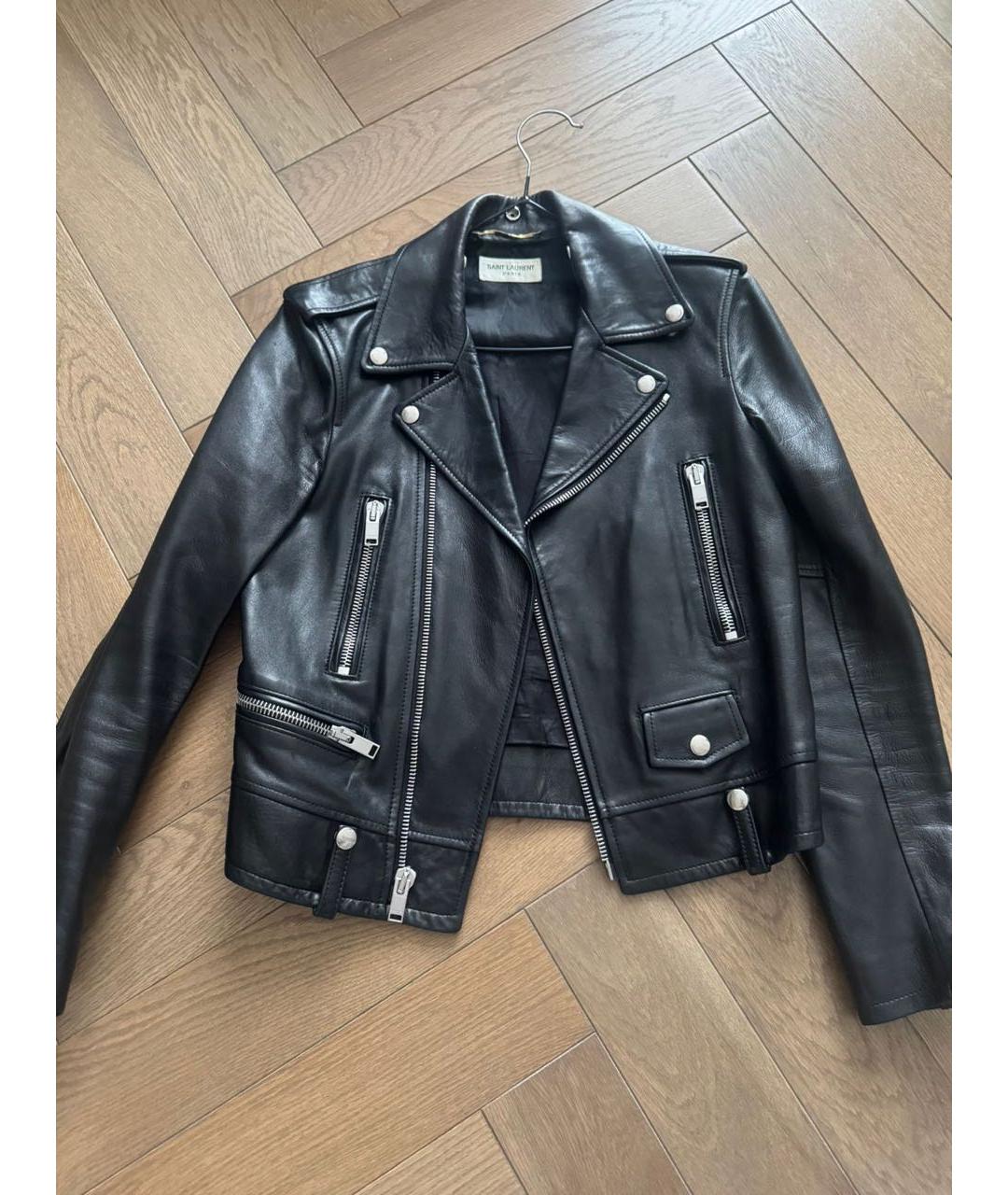 SAINT LAURENT Черная кожаная куртка, фото 6