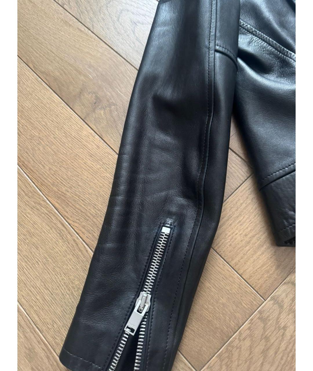 SAINT LAURENT Черная кожаная куртка, фото 3