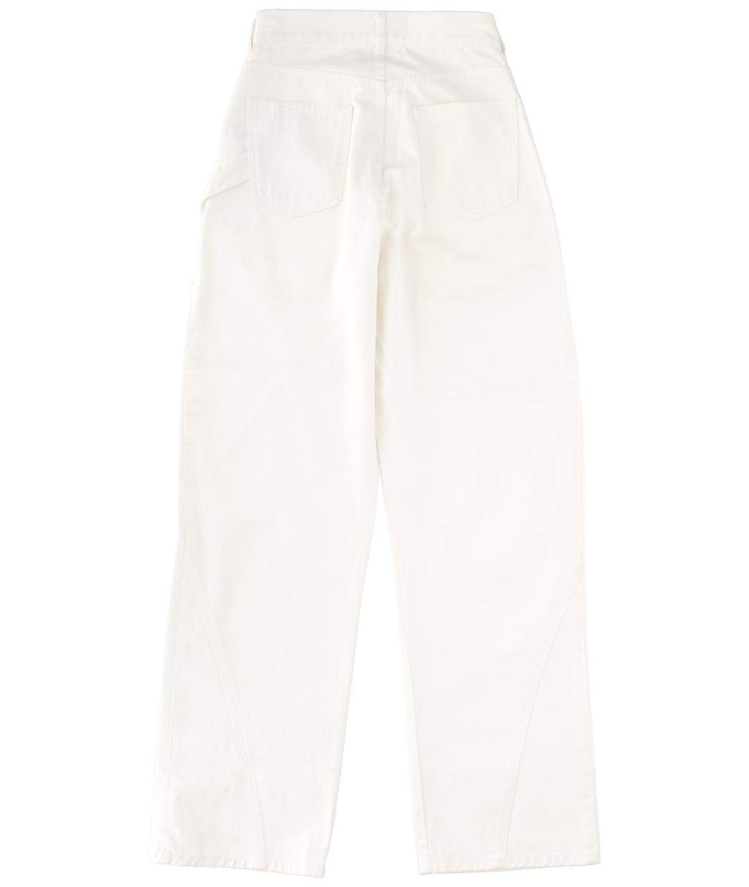 J.W.ANDERSON Белые хлопковые прямые джинсы, фото 2