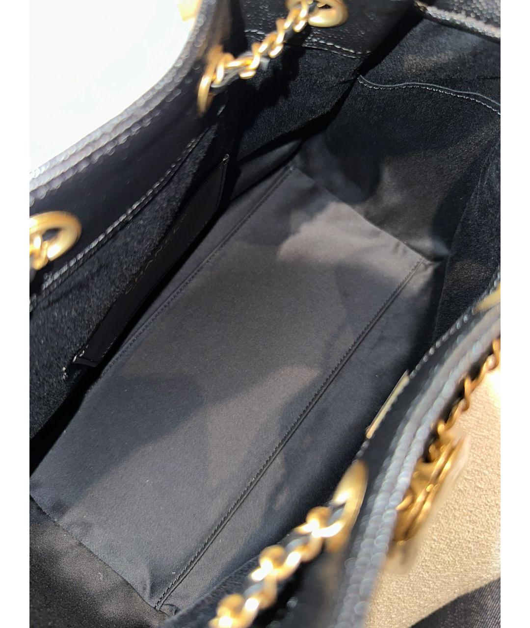 CHANEL Черная кожаная сумка через плечо, фото 8