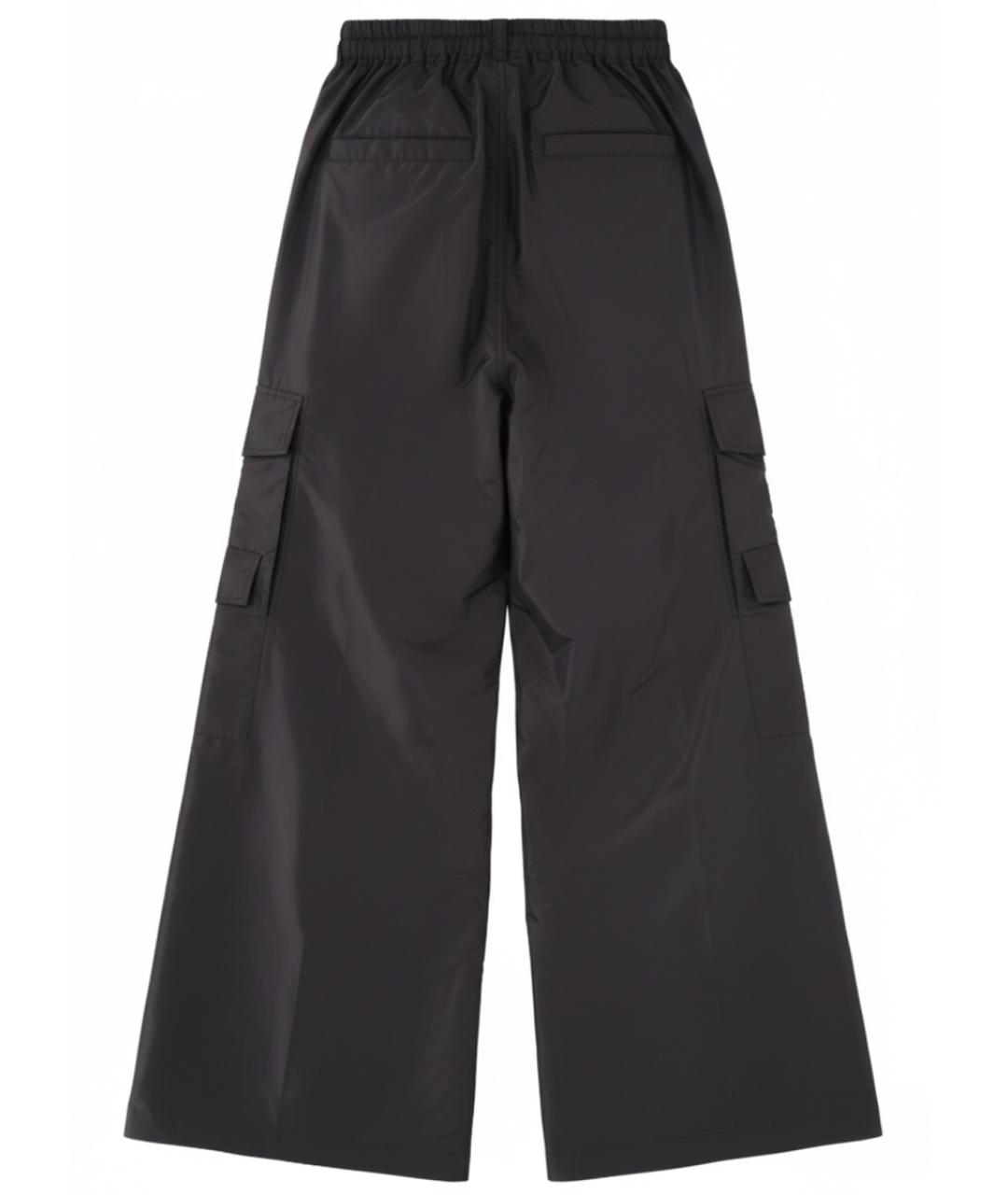 RICK OWENS Черные шелковые повседневные брюки, фото 2