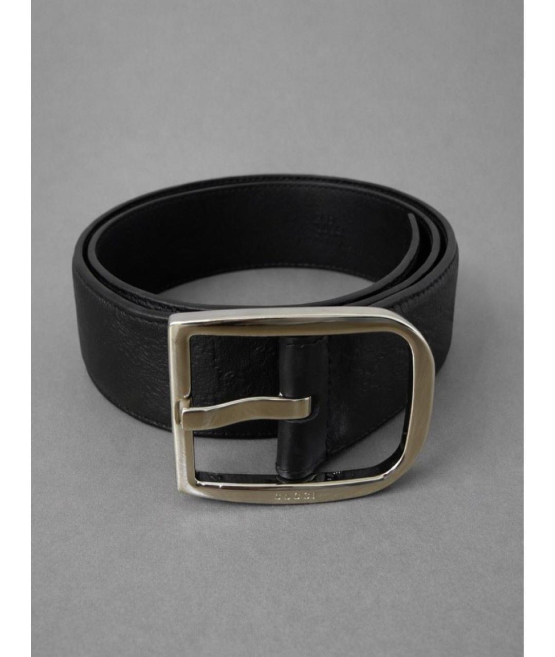 GUCCI Черный кожаный ремень, фото 8