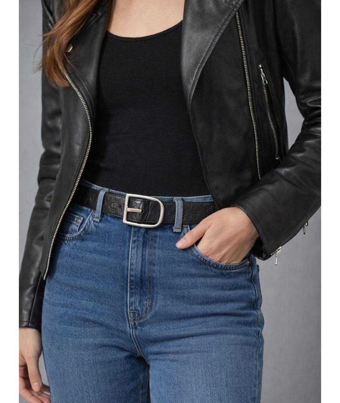 GUCCI Черный кожаный ремень, фото 7