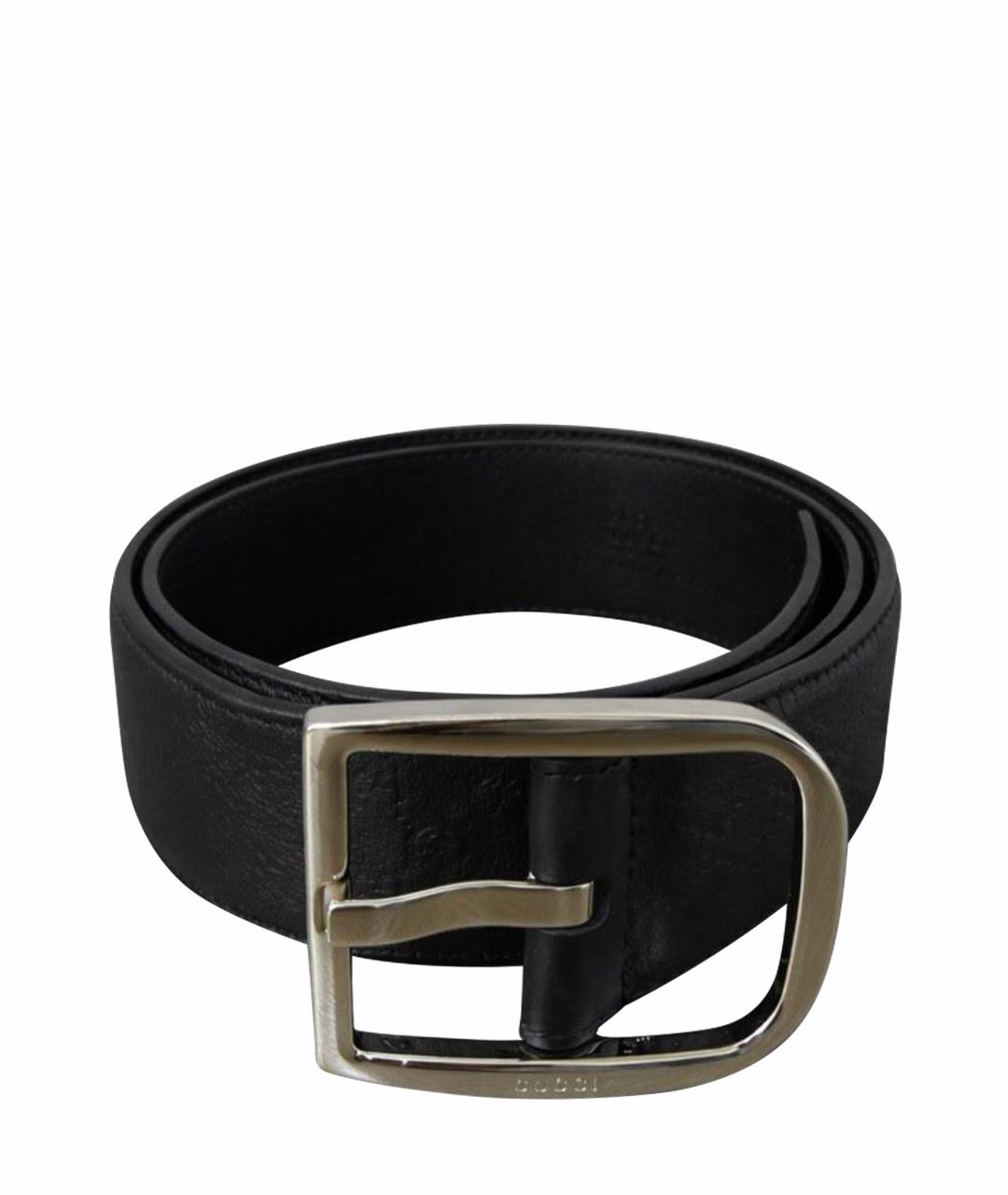 GUCCI Черный кожаный ремень, фото 1