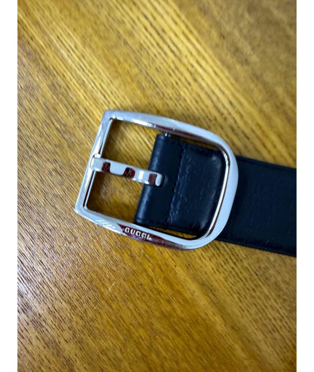 GUCCI Черный кожаный ремень, фото 4