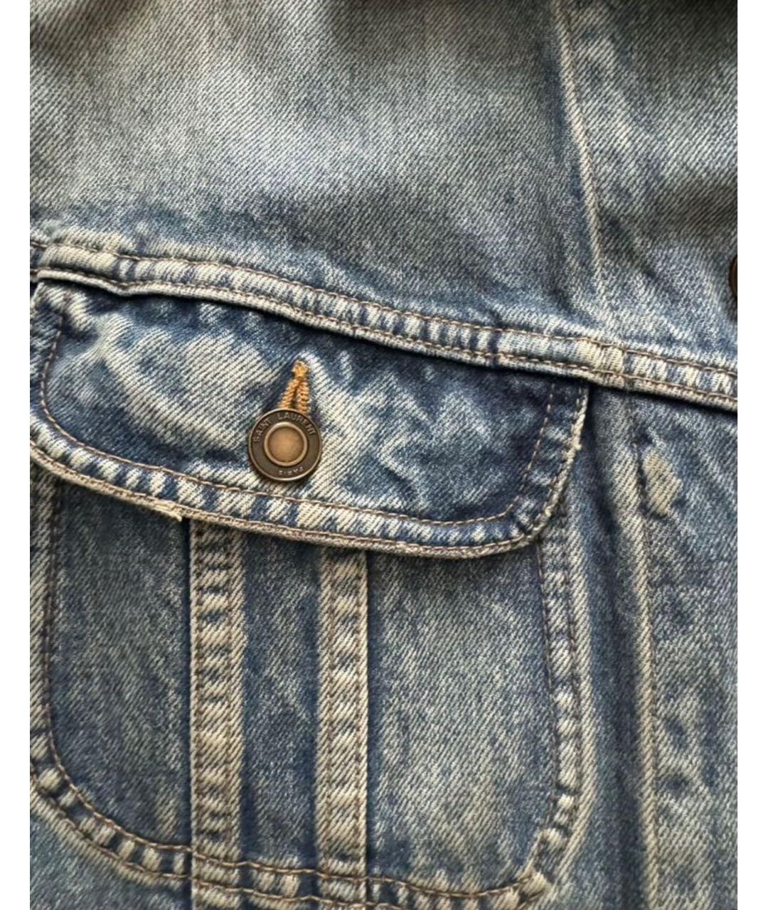 SAINT LAURENT Синяя деним куртка, фото 3