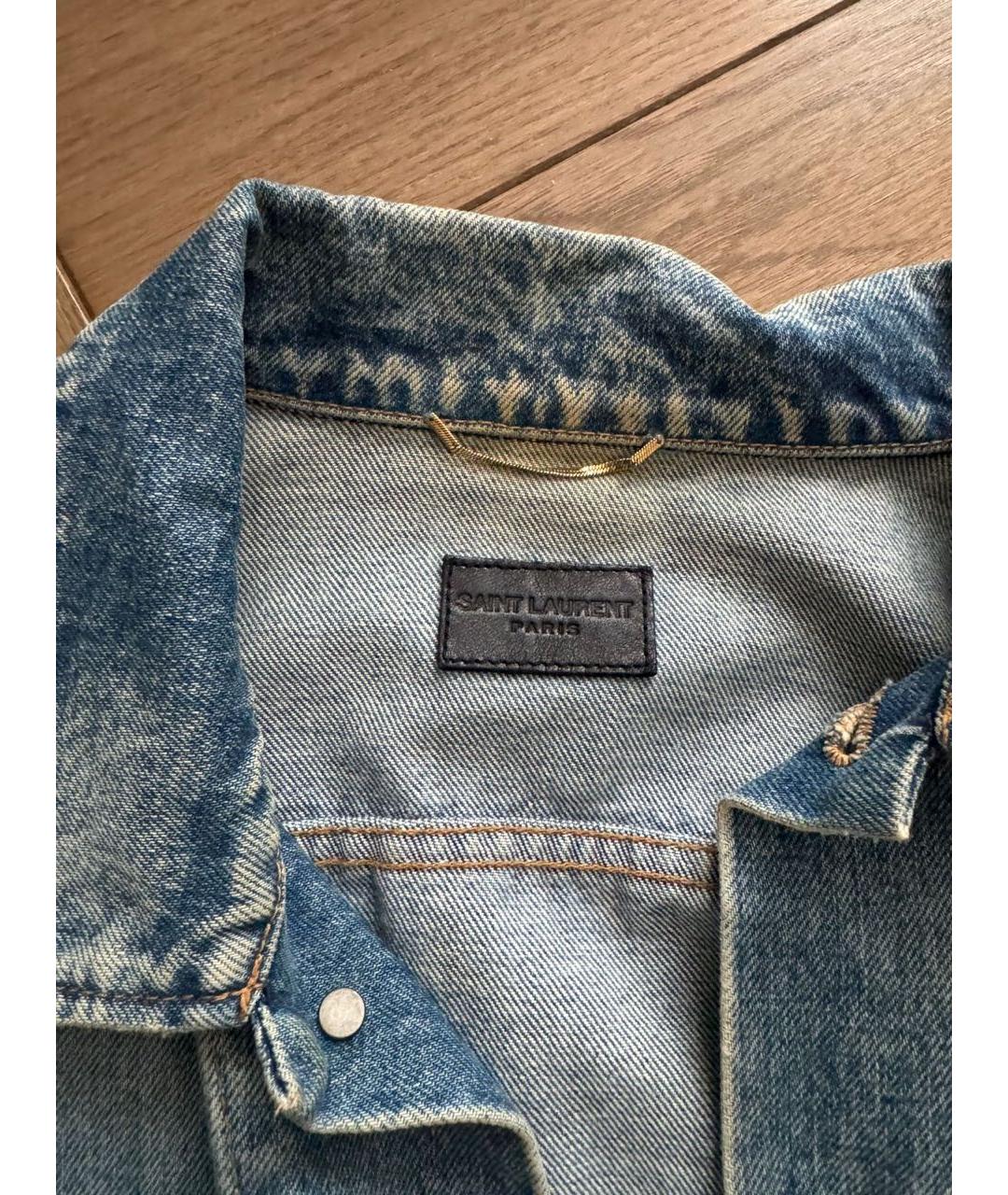 SAINT LAURENT Синяя деним куртка, фото 6
