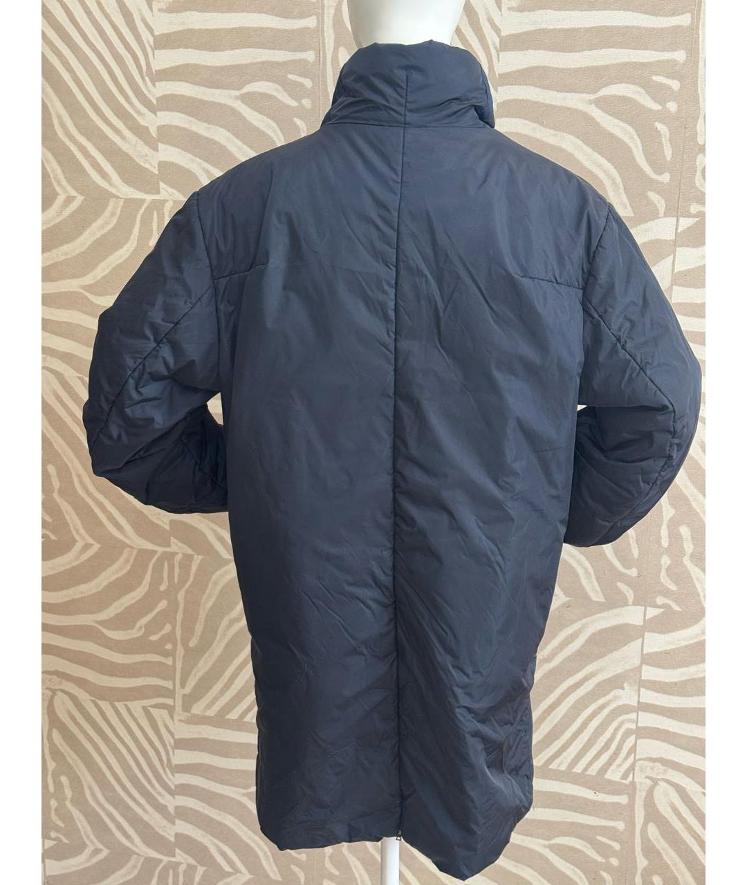 PRADA Темно-синее полиэстеровое пальто, фото 2