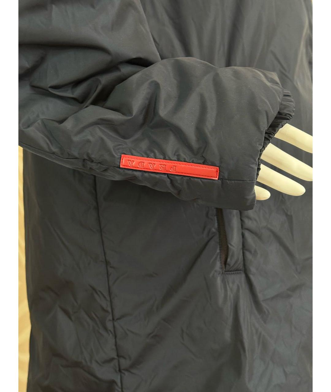 PRADA Темно-синее полиэстеровое пальто, фото 7