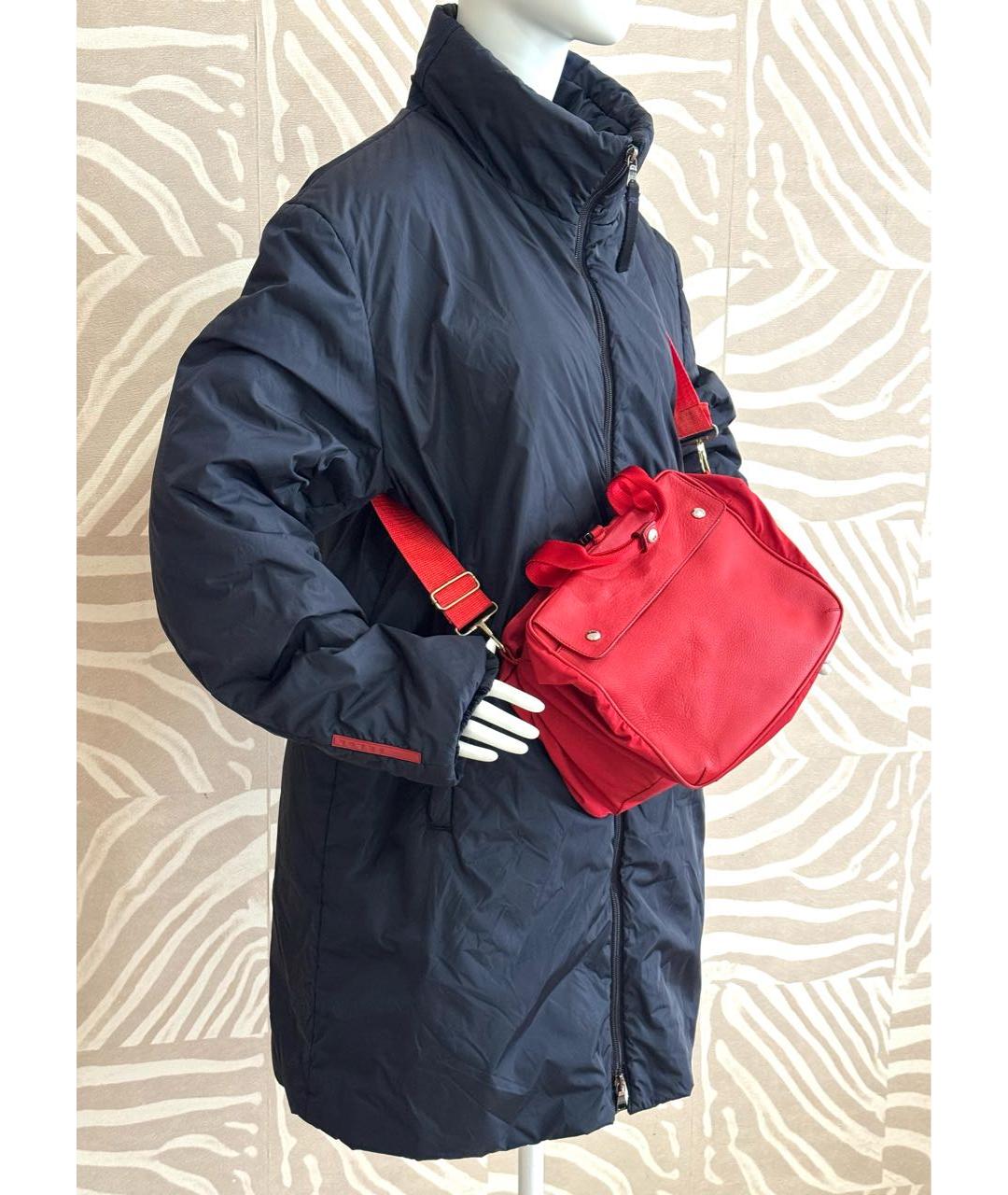 PRADA Темно-синее полиэстеровое пальто, фото 4