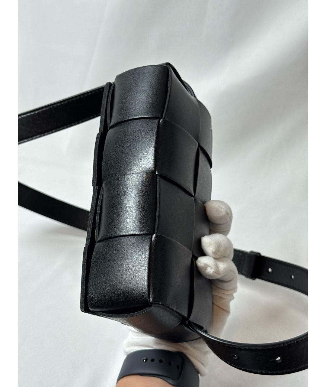 BOTTEGA VENETA Черная кожаная поясная сумка, фото 3
