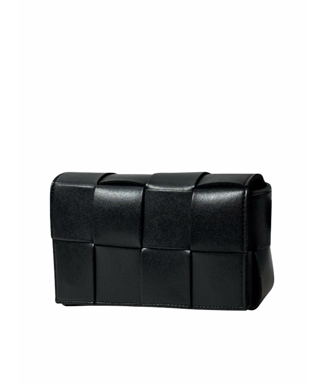 BOTTEGA VENETA Черная кожаная поясная сумка, фото 1