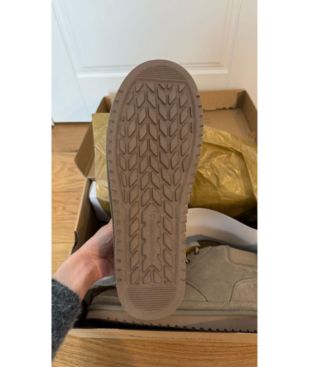 UGG AUSTRALIA Бежевые замшевые высокие ботинки, фото 5