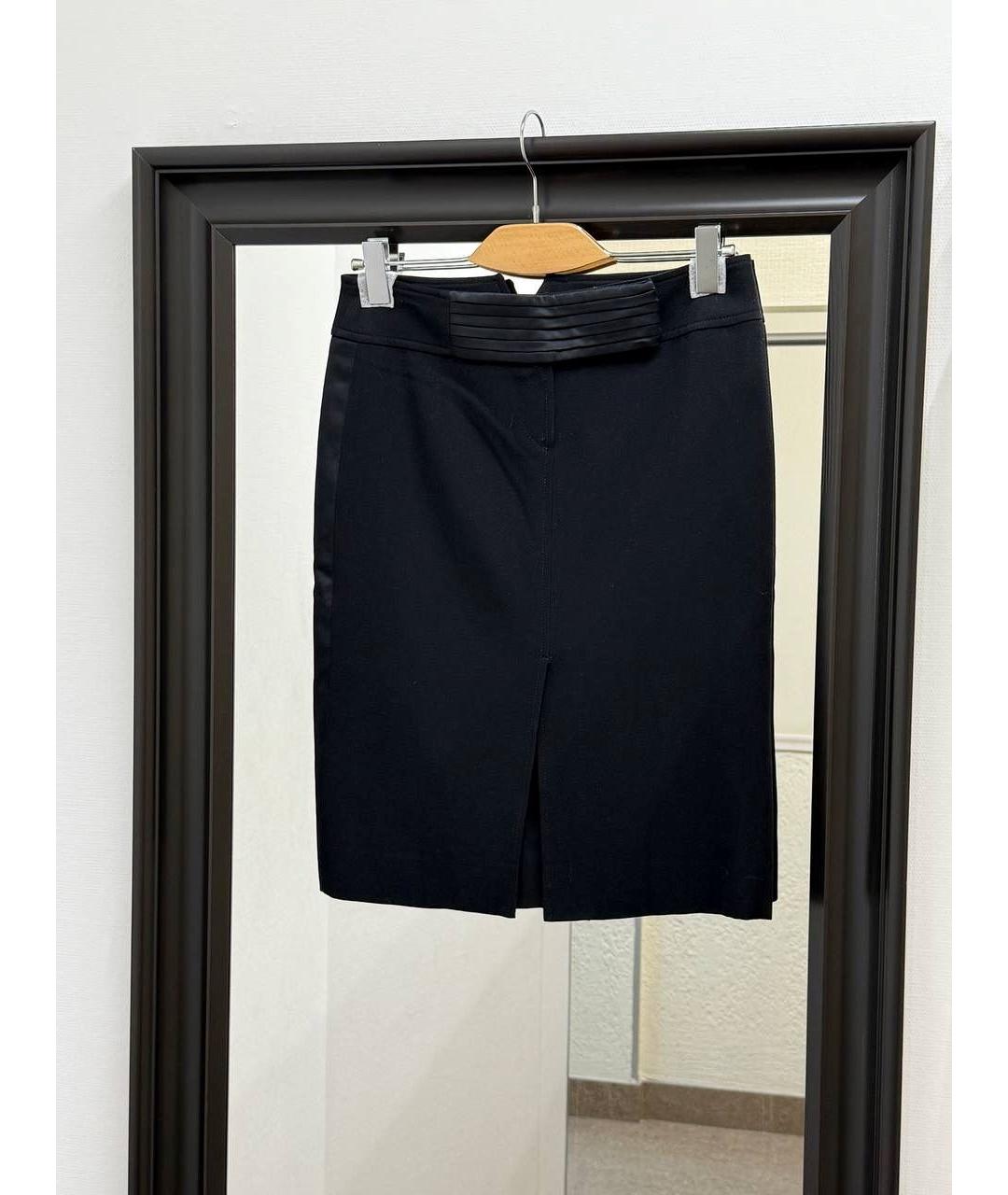 VALENTINO Черная шерстяная юбка миди, фото 6