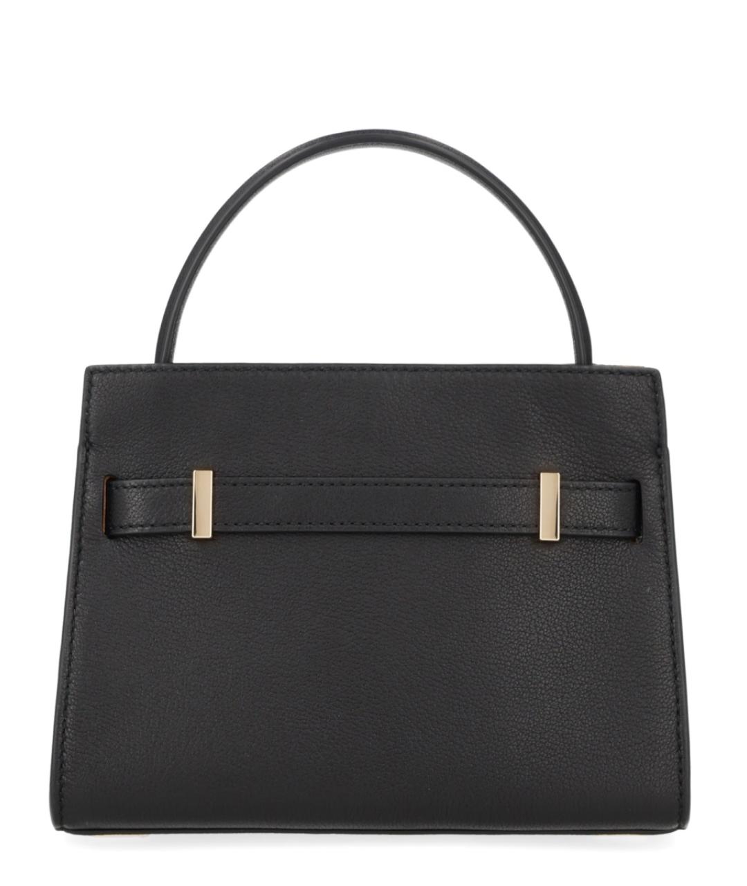 TORY BURCH Черная кожаная сумка тоут, фото 2