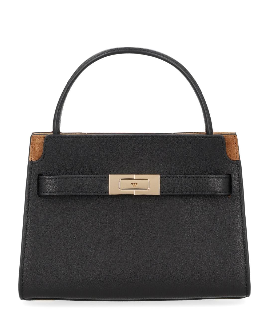 TORY BURCH Черная кожаная сумка тоут, фото 1