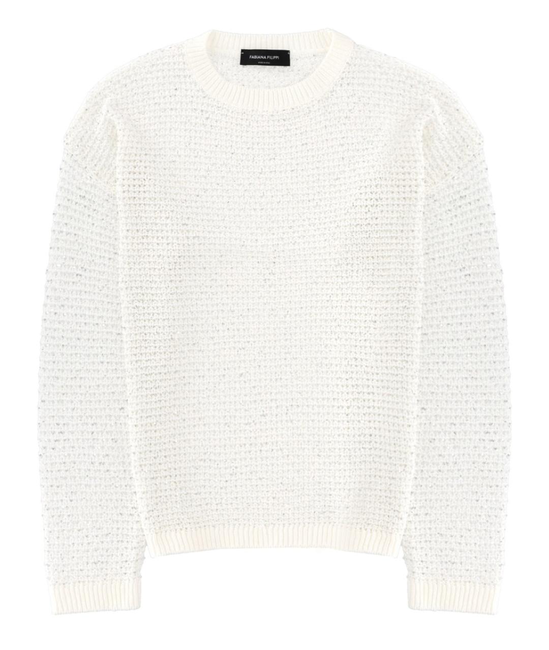 FABIANA FILIPPI Белый хлопковый джемпер / свитер, фото 1