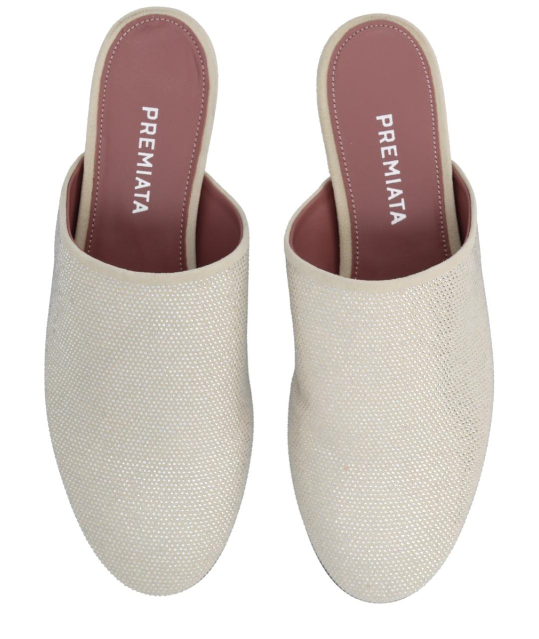 PREMIATA Бежевые кожаные мюли, фото 5