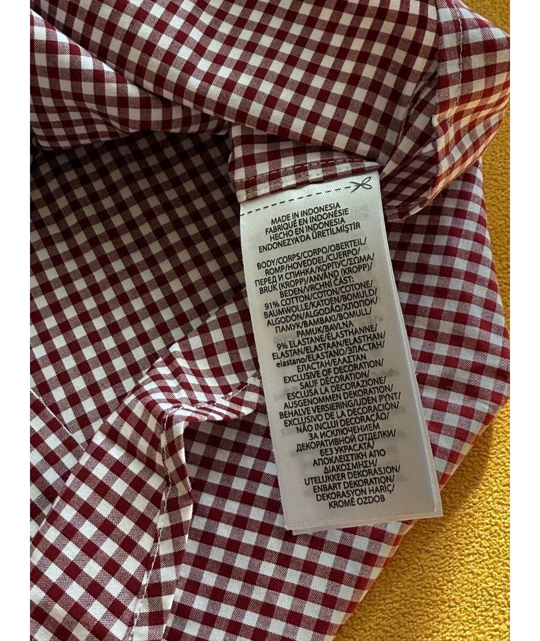 POLO RALPH LAUREN Бордовая хлопковая классическая рубашка, фото 7