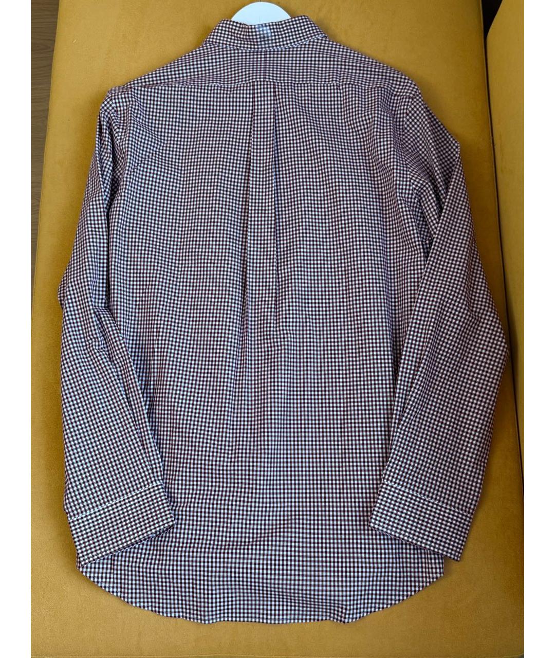 POLO RALPH LAUREN Бордовая хлопковая классическая рубашка, фото 2