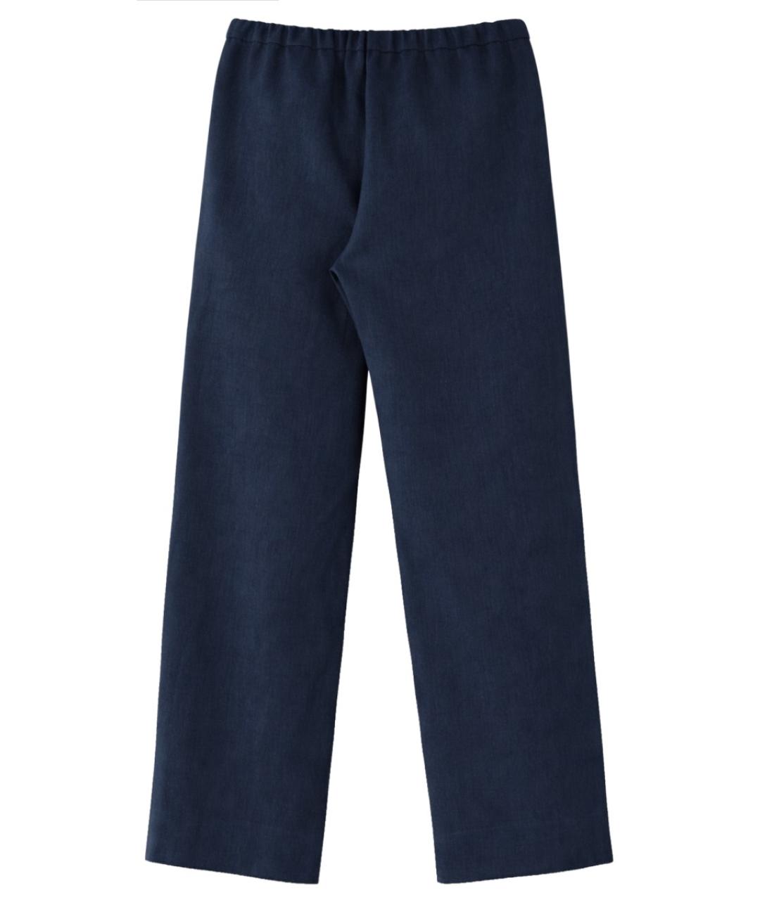 'S MAX MARA Синие льняные прямые брюки, фото 2