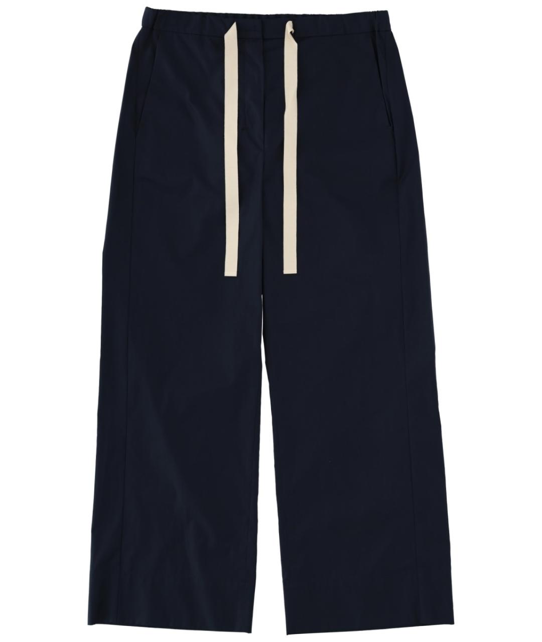 'S MAX MARA Синие хлопковые прямые брюки, фото 1