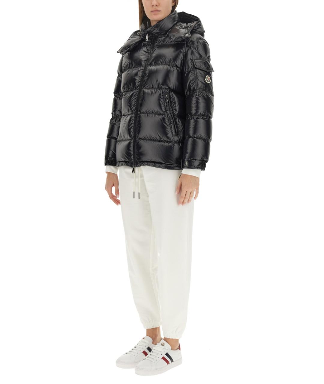 MONCLER Черный полиамидовый пуховик, фото 4