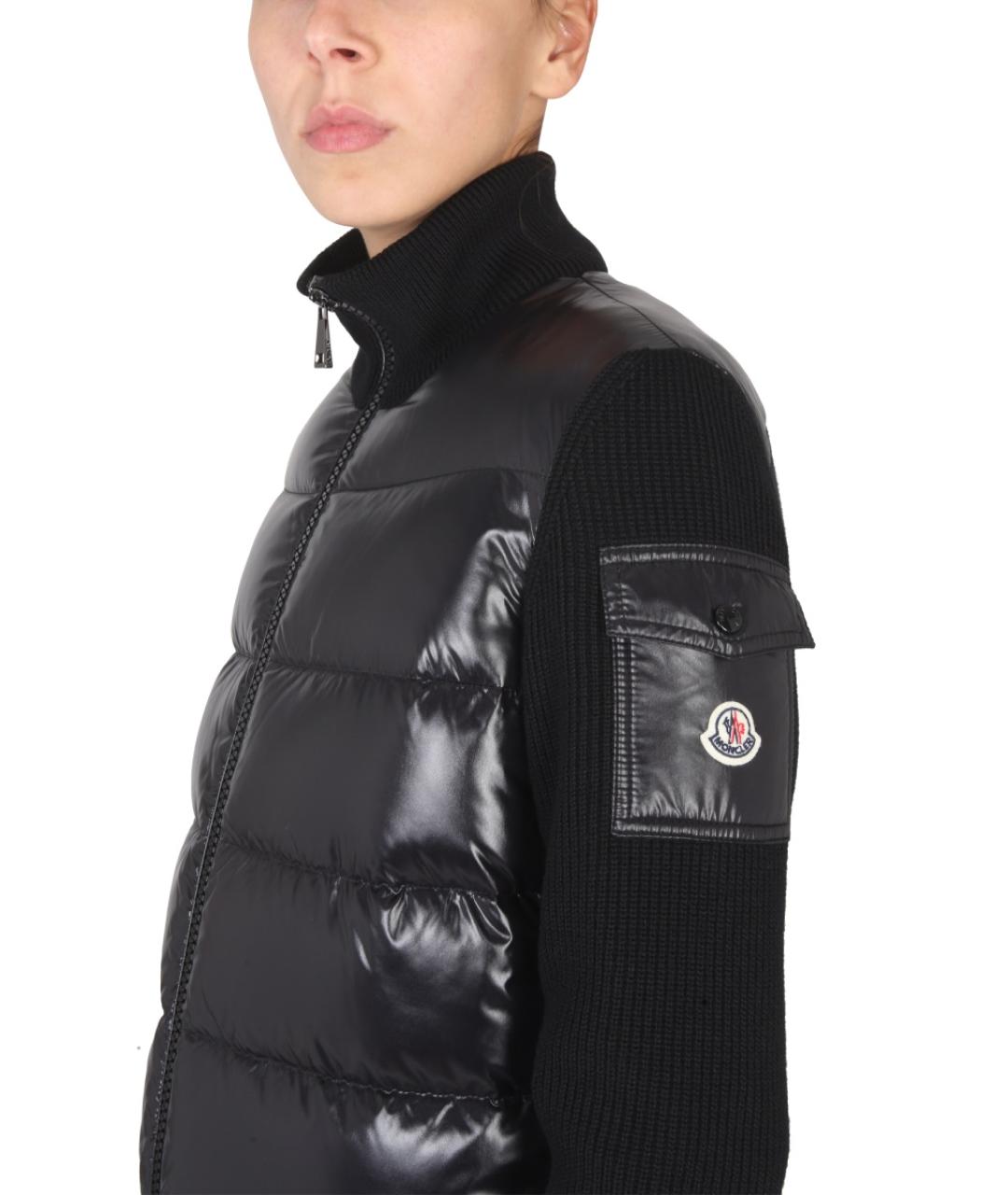 MONCLER Черный полиамидовый жилет, фото 4