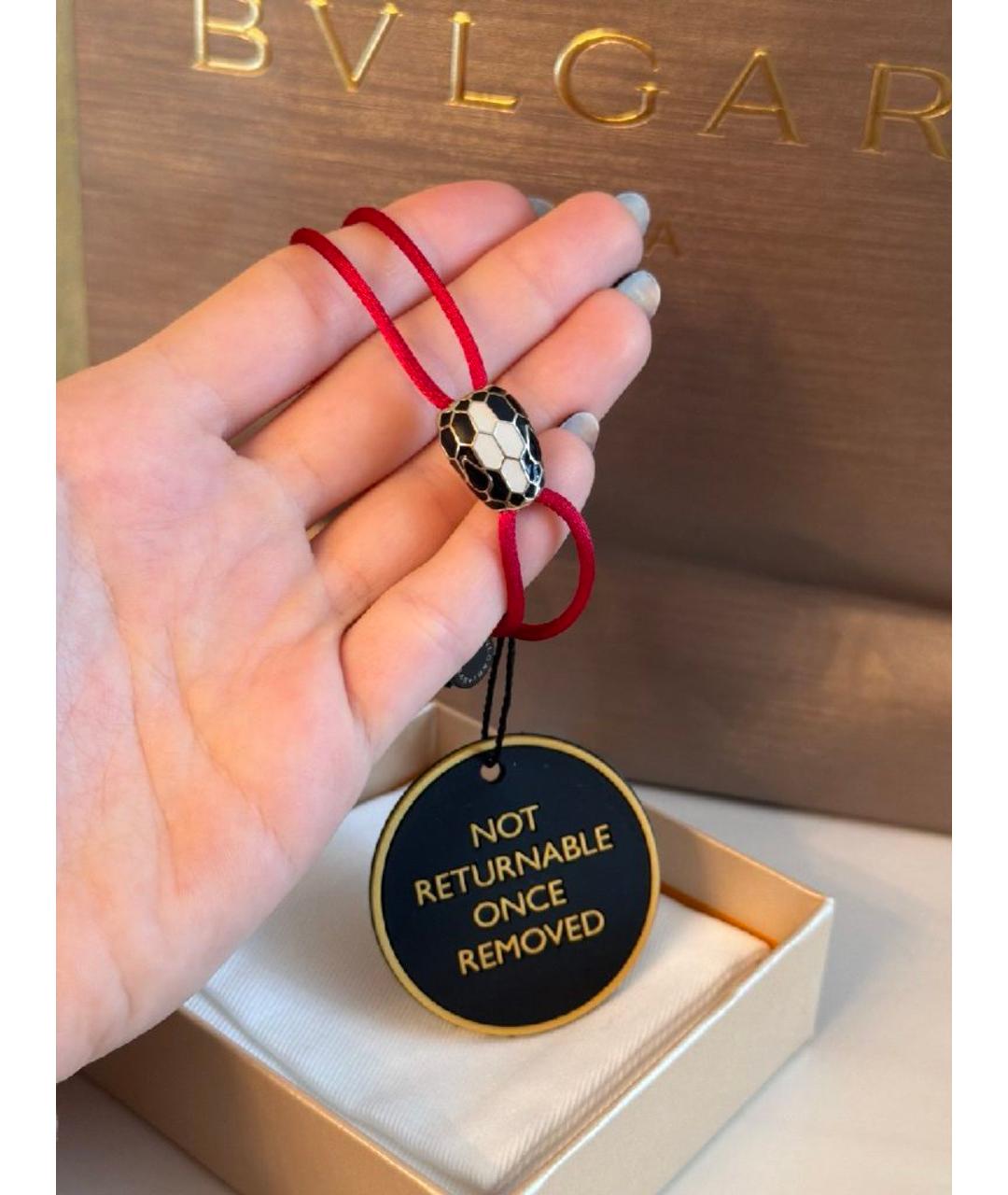 BVLGARI Красный латунный браслет, фото 5